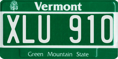VT license plate XLU910