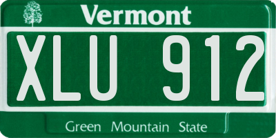 VT license plate XLU912