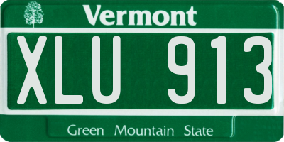 VT license plate XLU913