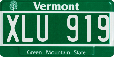 VT license plate XLU919