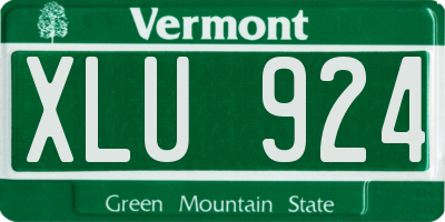 VT license plate XLU924