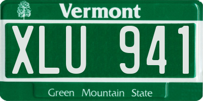 VT license plate XLU941