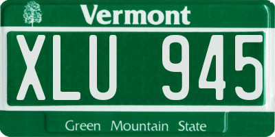 VT license plate XLU945