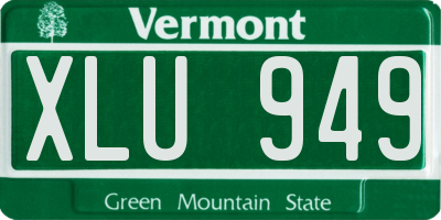 VT license plate XLU949