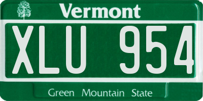 VT license plate XLU954