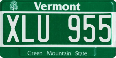 VT license plate XLU955
