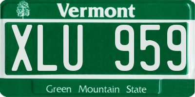 VT license plate XLU959