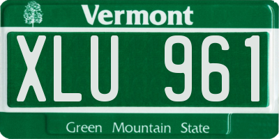 VT license plate XLU961
