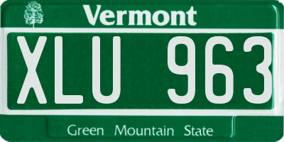 VT license plate XLU963
