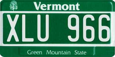 VT license plate XLU966