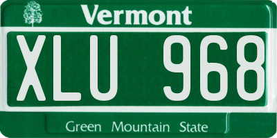 VT license plate XLU968
