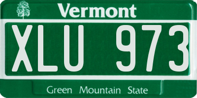 VT license plate XLU973