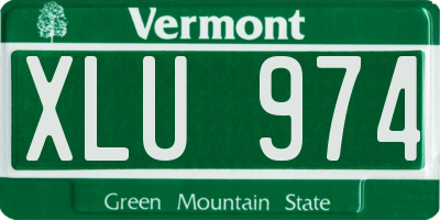 VT license plate XLU974