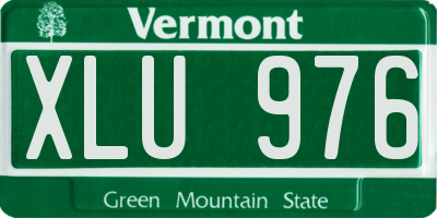 VT license plate XLU976