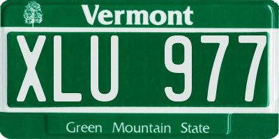 VT license plate XLU977