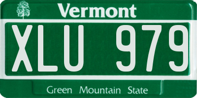VT license plate XLU979