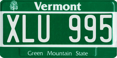 VT license plate XLU995