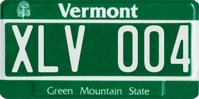 VT license plate XLV004