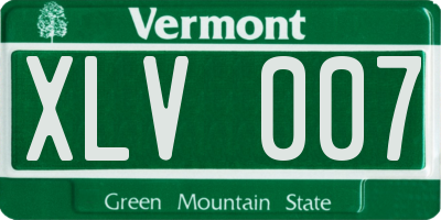 VT license plate XLV007