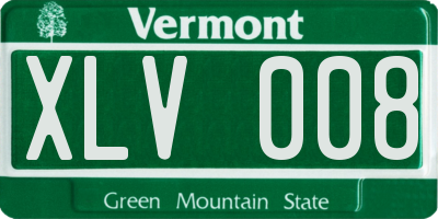 VT license plate XLV008