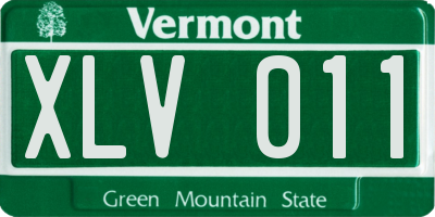VT license plate XLV011