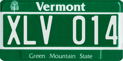 VT license plate XLV014
