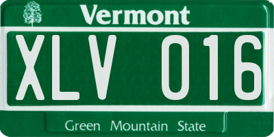 VT license plate XLV016
