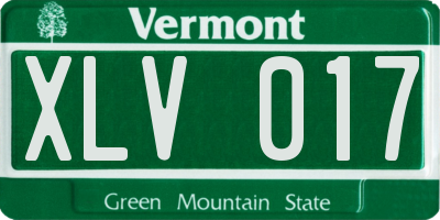 VT license plate XLV017