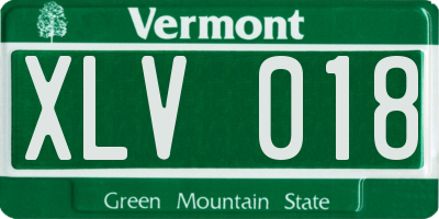VT license plate XLV018