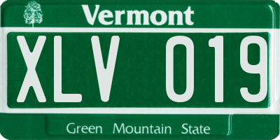 VT license plate XLV019