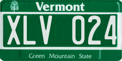 VT license plate XLV024