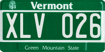 VT license plate XLV026