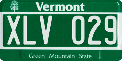 VT license plate XLV029