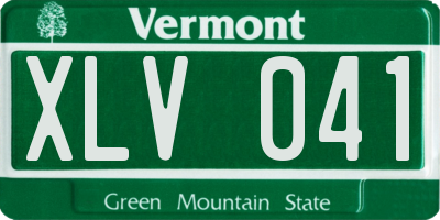 VT license plate XLV041