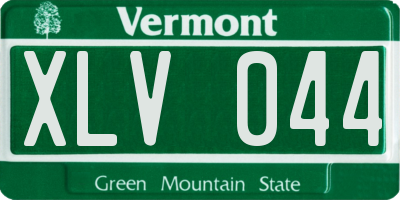 VT license plate XLV044
