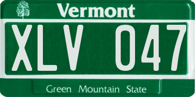 VT license plate XLV047