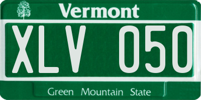 VT license plate XLV050