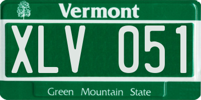 VT license plate XLV051