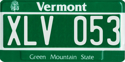 VT license plate XLV053