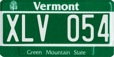 VT license plate XLV054