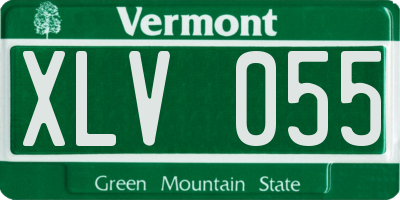 VT license plate XLV055