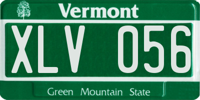 VT license plate XLV056