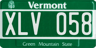VT license plate XLV058