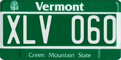 VT license plate XLV060