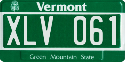 VT license plate XLV061