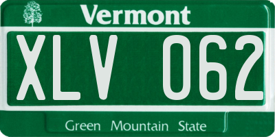 VT license plate XLV062