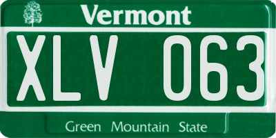 VT license plate XLV063
