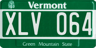 VT license plate XLV064