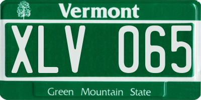 VT license plate XLV065
