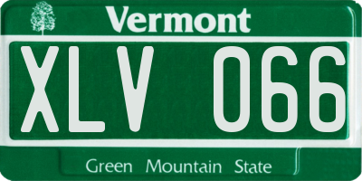 VT license plate XLV066
